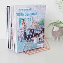 인테리어 삼각 매거진 잡지 거치 꽂이 잡지선반, 화이트