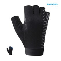 Shimano 일본직구 시마노 클래식 반장갑 자전거 사이클링 로드 장갑, 블랙