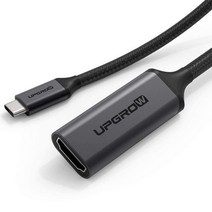 HOTFUN USB C - HDMI 어댑터 4K@60Hz 케이블 타입 썬더볼트 3 호환 맥북 프로 2017-2020 삼성 갤럭시 S9/S8 서피스 북 2 델 XPS 13/15 픽셀, Black, 4K 30Hz