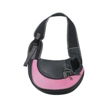 자전거트레일러 웨건 카고 펫 애견 어깨 개와 고양이 휴대용 크로스 바디 숄더 백 통기성 메쉬 대형 끈 애, 01 Pink_02 L