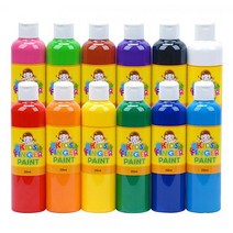 유아물감 핑거페인트 키즈맘아트 250ml 12색 물감놀이 물감 세트