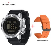 스포츠 노스 에지 다이빙 디지털 시계 스쿠버 NDL (데코 시간 없음) 50M 방수 고도계 나침반 남자, 13 Black Gift orange