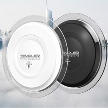 제이와이홀딩스 슬림 LED 핸드폰 무선충전패드, 1개, 화이트