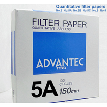 정량여과지 No5A (ADVANTEC) 90mm-110mm 필터 페이퍼 FILTER PAPER Quantitative 어드밴텍 TOYO, 110mm (TY5A-110)