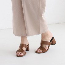 수제화 소가죽 뮬 샌들 H 스트랩 뮬슬리퍼 5cm