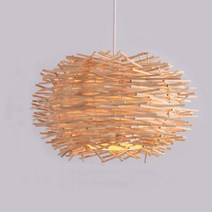 대나무 샹들리에 천장등 조명 인테리어등 레스토랑 라탄 다양한크기(1), 60cm, 자연색(광원 포함)