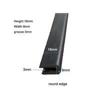 창호 샷시 샤시 자재 부속 부자재 철물 부품 1 2 3 5m U 자형 고무 스트립 가드 플레이트 기계적 실란트 카드 유리 가장자리 씰링 금속 목재 패널 보드, 14, 10 meter