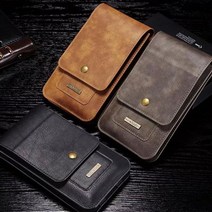 핸드폰 갤럭시 아이폰 전기종 통가죽 카드 지갑형 수납 파우치 케이스, up1139 그레이, 소 사이즈(5.2인치이하)