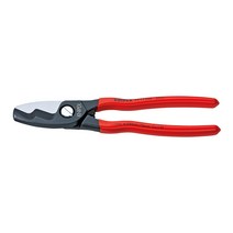 독일 KNIPEX 크니펙스 케이블컷터(단면) 전설공구 95-11-200(플라스틱코팅) 케이블캇타 구리/알루미늄케이블절단 이중컷팅엣지
