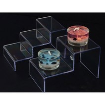 2단 3단 아크릴 계단형 진열대 다용도 거치대 정리대