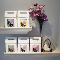 결혼식 결혼답례품 하객선물 수건 주방타월 핸드타월 고리수건 답례품, 5개, 답례품꽃수건1p(색상골고루)