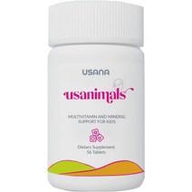 유사나 유사니멀즈 56정 어린이 비타민 키즈 멀티비타민 USANA usanimals, 1개, 기본
