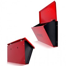 단독주택 빨강 우체통 벽걸이 우편함, 상세페이지 참조