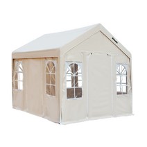 캐노피 방풍 천막 창고용 바비큐 겨울 방한 행사장, 베이지 3x3m