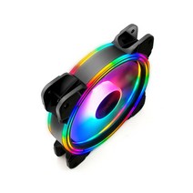Dc 12 v rgb 게임용 컴퓨터 케이스 팬 다채로운 빛 충격 방지 4pin 냉각 팬 빠른 속도 쿨러 방열판 데스크탑 pc 액세서리, NO1