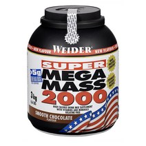 Weider 웨이더 메가 매스 2000 스무스 초콜릿 단백질 프로틴 파우더 분말 가루 Mega Mass Chocolate 3kg, 1세트