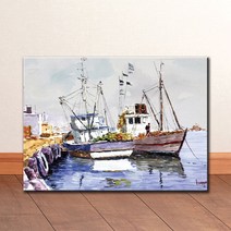 WC020 수채화 풍경 그림 캔버스액자, 고급형유광전처리_XXL_37cm x 45cm