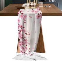 테이블보봄벚꽃 태양 강 레트로 쉬어 쉬폰 테이블 러너 국가 웨딩 파티 Tulle Voile 천으로 홈 인테리어, 01 48x140cm, 07 HZF04127