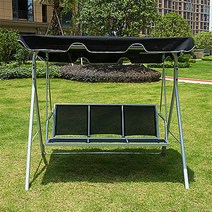 세상편해~ 그네의자 펜션그네의자 정원의자 흔들의자 힐링체어 인테리어의자, KLS-E054 블랙