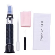 Handheld Salinity Refractometer 0-100‰ 1.000-1.070SG Auto Temp Compensation Tester for Seawater Aqa, 01 Aluminum core
