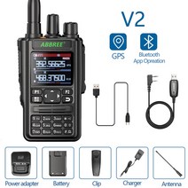 고성능ABBREE AR-869 무선 블루투스 수신기 워키 토키 야외 휴대용 라디오 GPS 프로그램 주파수 복사 유형-, 14 V2 as picture 3