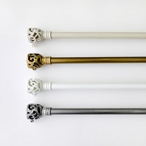 포그난 커튼봉 트랙 라운드 레일 커텐봉 설치 부자재, 실버, 바로크 커튼봉(25mm)