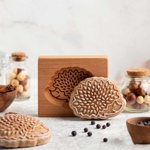 DIY 목재 소재 쿠키 금형 커터 초콜릿 스탬프 엠보싱 베이킹 1 개, [02] 02