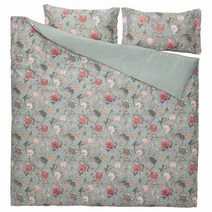 이케아 네셀클로카 이불커버+베개커버2 멀티컬러 200x230+50x80cm 면54% 비스코스46%