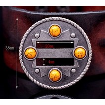 서양 카우보이 말 안장 압정 헤드 스톨 가죽 크래프트 벨트 슬롯 콘초 패션 터키석 구슬 1-1/2 인치 10X, 01 Yellow