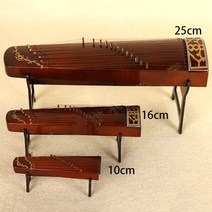 현 악기 고쟁 가야금 고문고 입문 전문가 용 미니어처 Guzheng 모델 복제품 스탠드 및 케이스 포함 치터, 03 25cm
