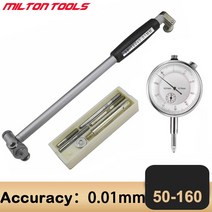 다이얼 표시기 보어 게이지 0.001 "게이지 (2"-6 "범위) 깊은 엔진 구멍 실린더 측정 50-1, CHINA, 50-160 no box