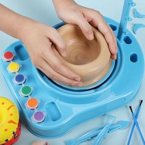 가정용 미니도자기 화분만들기 물레공예진흙 기계세트, 해바라기