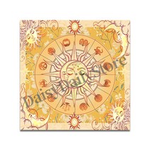 12 Constellations sun moon tarot card tablecloth altar cloth pagan pendulum witchcraft astrology ora, 01 1, 02 50x50cm