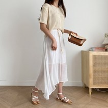 [바보사랑] 겟잇미 채나 A라인 주름 여름 밴딩 롱스커트 [겟잇미]