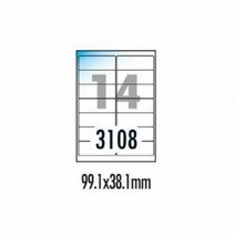 폼텍 반투명라벨 LC-3108 (10매 14칸) 스티커라벨지 오피스용라, 단품