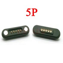 1-10Pair 2A 방수 마그네틱 포고 핀 커넥터 2P 3P 4P 5P 6P Pogopin 남성 여성 2.2 MM 스프링로드 DC 전원, 04 5PIN_03 5Pair