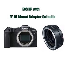 카메라 캐논 eos rp 풀 프레임 4k hdr 비디오 vlog 미러리스 디지털 전문, ef-rf를 사용한 rp, 여분의 배터리 없음