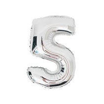 숫자은박풍선 중 은박만발송, 실버 5(품절)