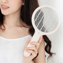 미니 전기모기채 / 휴대용 캠핑용 전자 파리채 모기채 / 가정용모기퇴치기, 미스티 화이트