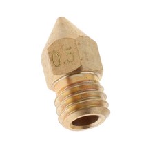 0.5mm 압출기 황동 노즐 인쇄 헤드 3.0mm 3D 프린터 액세서리, 12x5x5mm, 황금, 설명