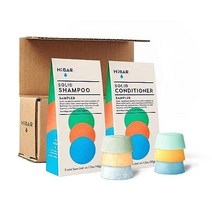 HiBAR 샴푸 및 컨디셔너 바 세트 천연 헤어 케어 플라스틱 프리 여행용 사이즈 색상 안전 친환경 단색 지속 가능한 폐기물 없음 (샘플 세트) 미국직송 293641