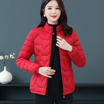 Momolatti 여성용 단점 솜옷 오리털 레귤러 핏 경량 자켓