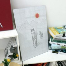 [바보사랑] 아크릴액자_출세의말과일출풍경(대형), 타입선택:1.세로