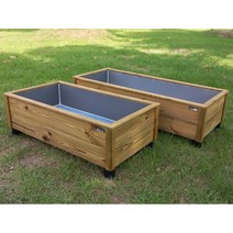 플랜트박스 방부목화분 베란다 옥상 도로 주차장 텃밭 화분 공장직영 완제품, 1상품 2단중형(96*50*30)