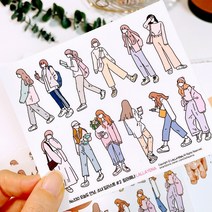 오늘도 안녕 소녀 일러스트 2 인쇄소스티커 No.330