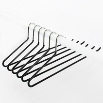 아띠에르 5mm 스테인레스 논슬립 실리콘코팅 바지걸이 매직옷걸이보조랙1P 3P, 5mm 논슬립 바지걸이, 1개, 블랙