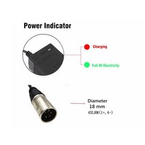 전기자전거 충전기54.6V 3A 리튬 이온 충전기 48 V 13S 자전거 배터리에 사용 DC XLRM RCA GX16 Connecto E, 05 4PIN XLR