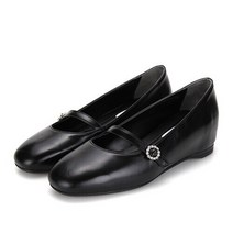 [AK수원점] 바바라 양가죽 메리제인 키높이 플랫 BBG102BK