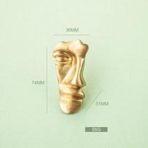 프랑스가구고급 황동 밝은 골드 캐비닛 도어 싱글 홀 프랜치 가구 서랍 하프 마스크 작은 손잡이, 01 Face handle