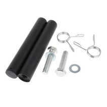 2x 스쿼트 랙 웨이트 플레이트 홀더 스틸 웨이트 바 랙 홈 체육관 운동 장비 용 나사가있는 내구성있는 웨이트, 검은색, 강철